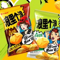 好丽友（orion）零食休闲零食薯片膨化食品浪里个浪玉米浓汤味65g/袋